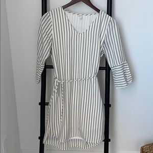 White Striped Dress